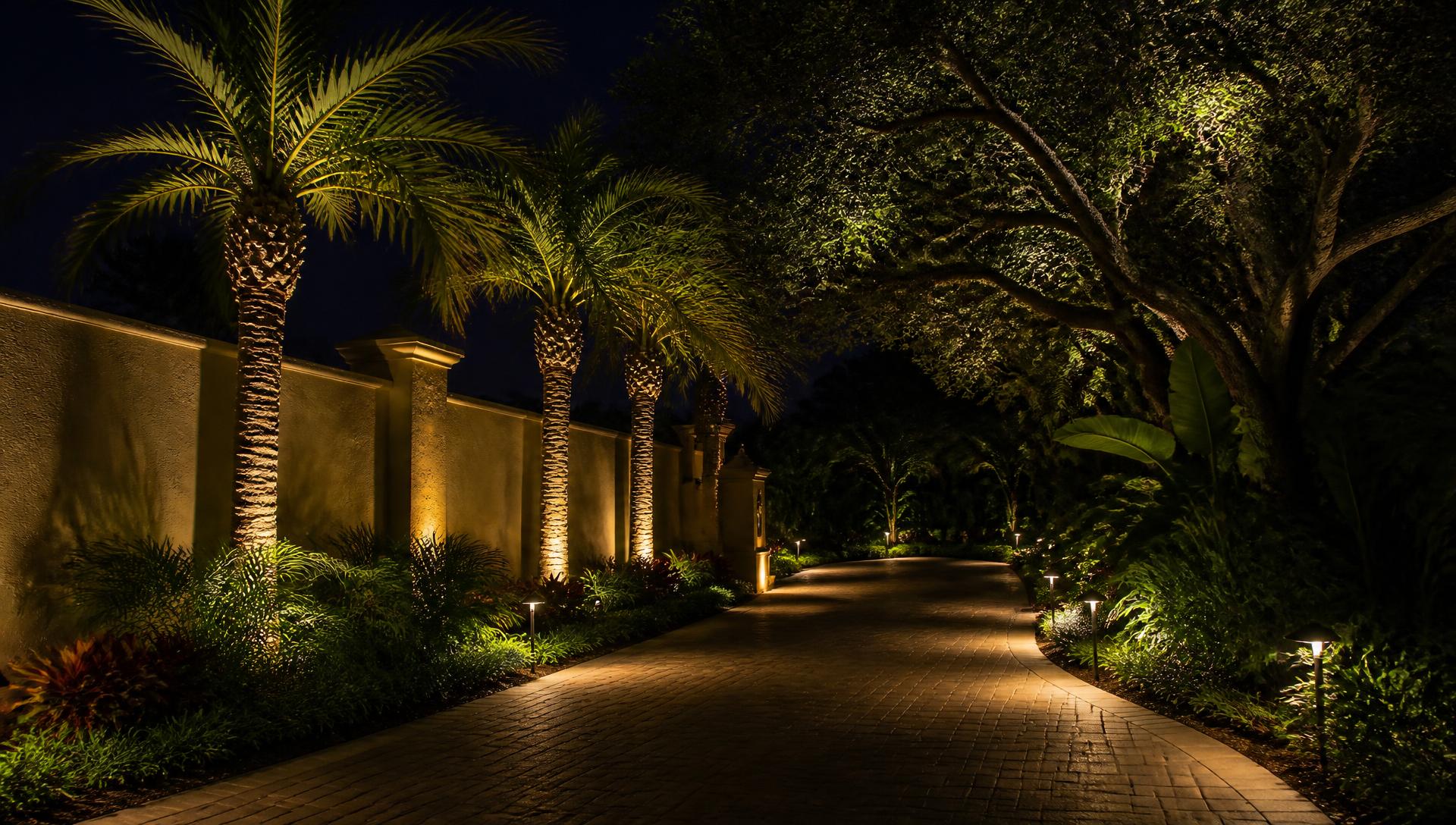 Landscape & Architectural in South Florida at night